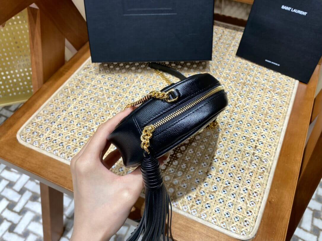 YSL Saint Laurent Lou Mini Camera Bag 585040 in Grain Leather Black