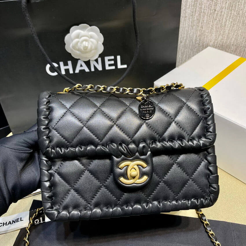 Chanel Braided Calfskin Flap Bag AS6075