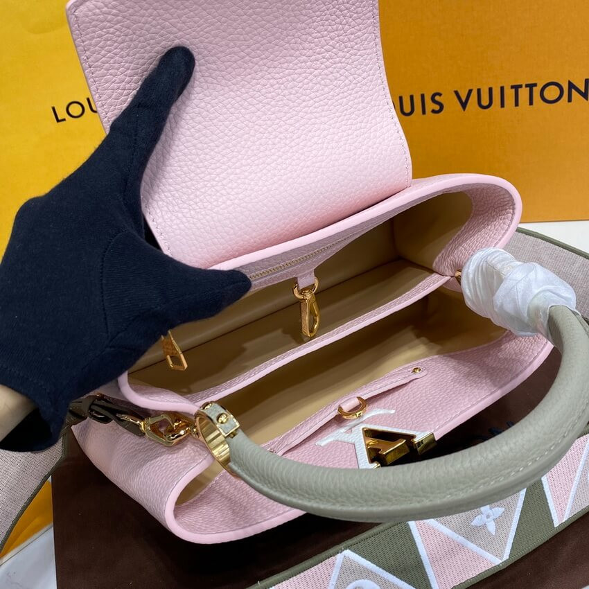 Louis Vuitton Capucines MM M59020 Rose/Beige