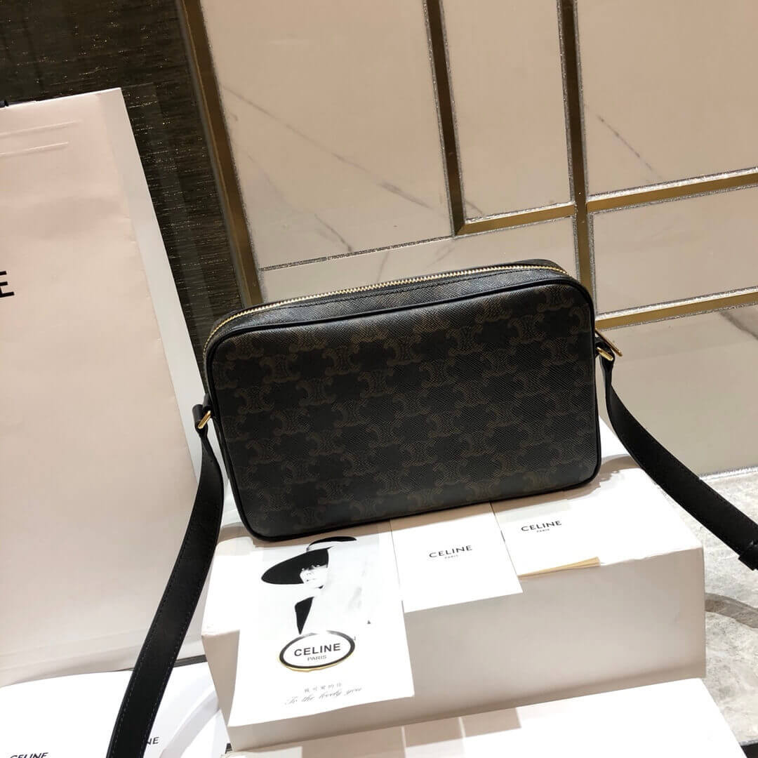 Celine Medium Messenger Bag In Triomphe Canvas 194502