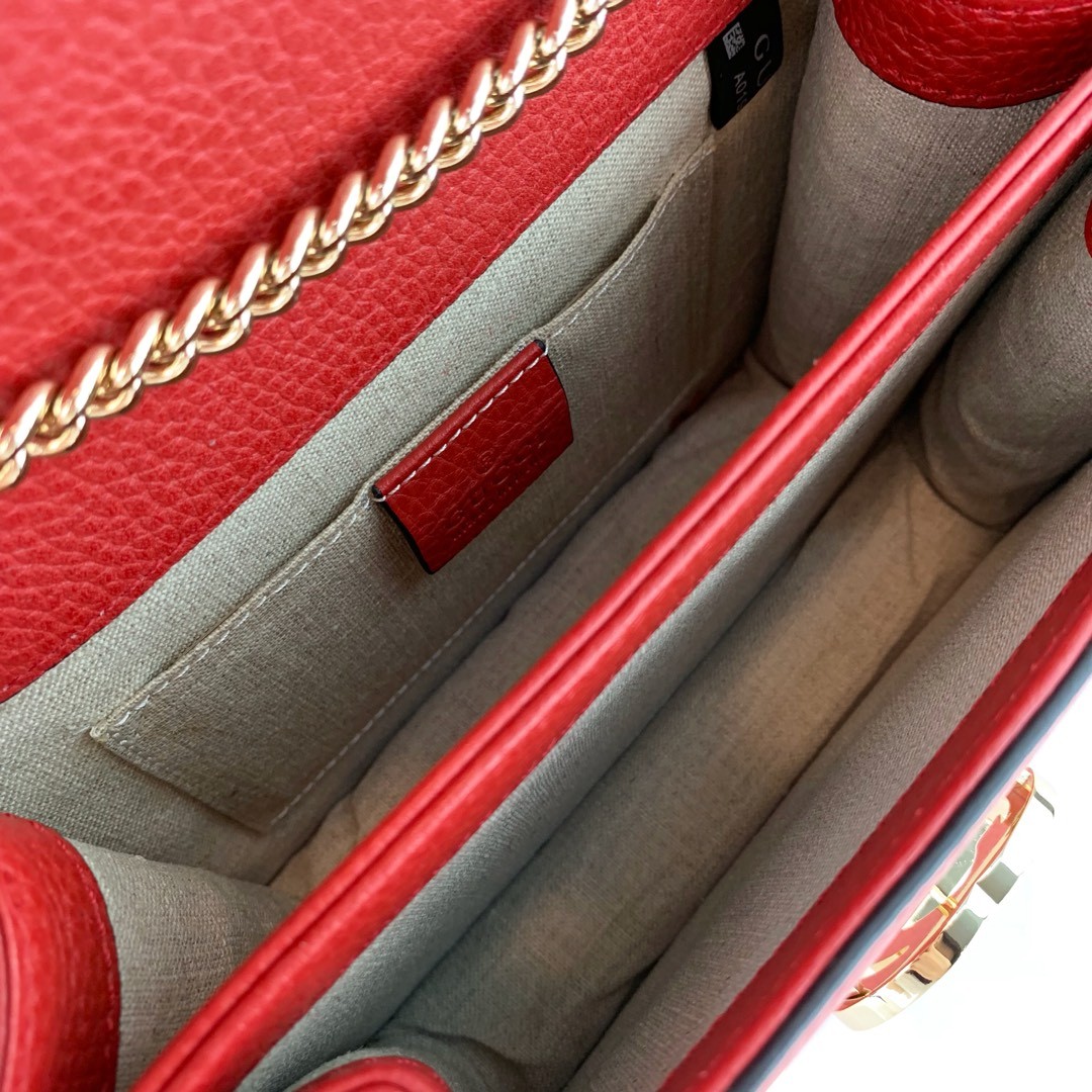 Gucci Interlocking Chain Leather Cross Body Bag 510304