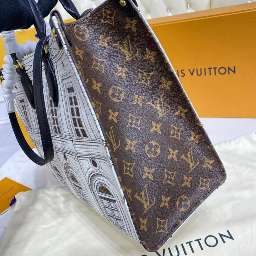 Louis Vuitton Printed Matte Calf Leather Onthego MM M59264