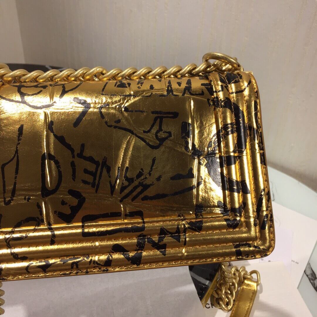 Chanel Crocodile Embossed Boy Chanel Handbag A67086