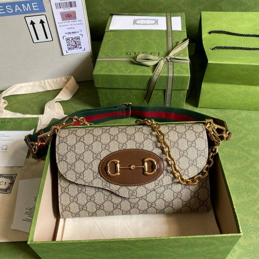 Gucci Horsebit 1955 Small Bag In GG Supreme 677286