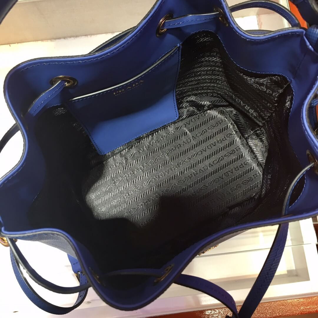 Prada Saffiano Leather Bucket Bag 1BE032