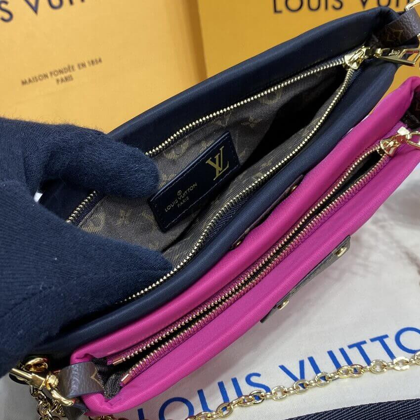 Louis Vuitton Maxi Multi Pochette Accessoires M58980 Black/Fuchsia