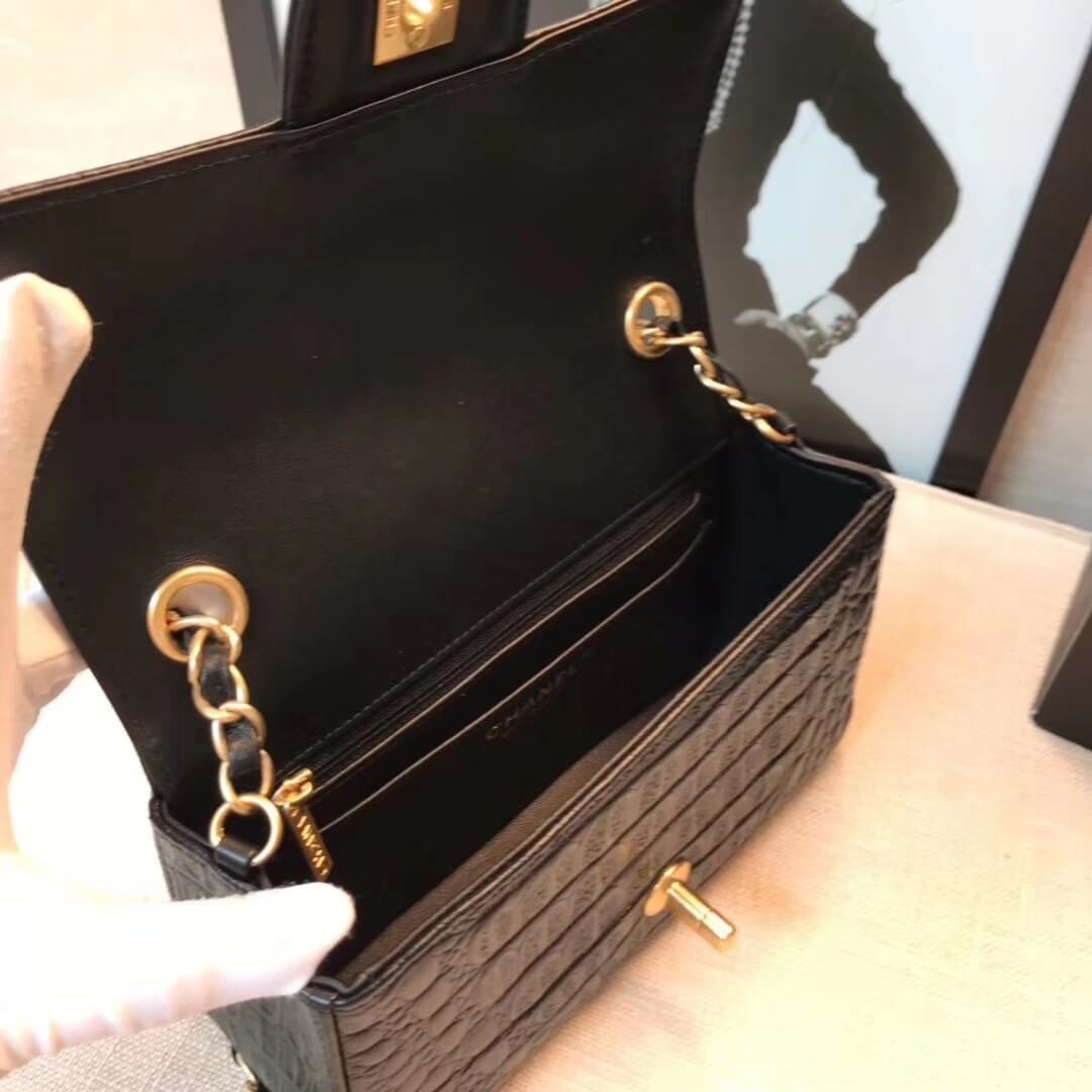 Chanel Alligator Flap Classic Bag 1116