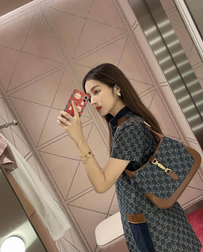 Gucci Denim Jackie 1961 Small Shoulder Bag 636706