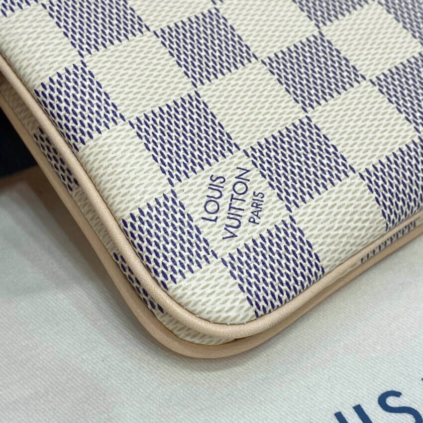 Louis Vuitton Damier Azur Double Zip Pochette N60460