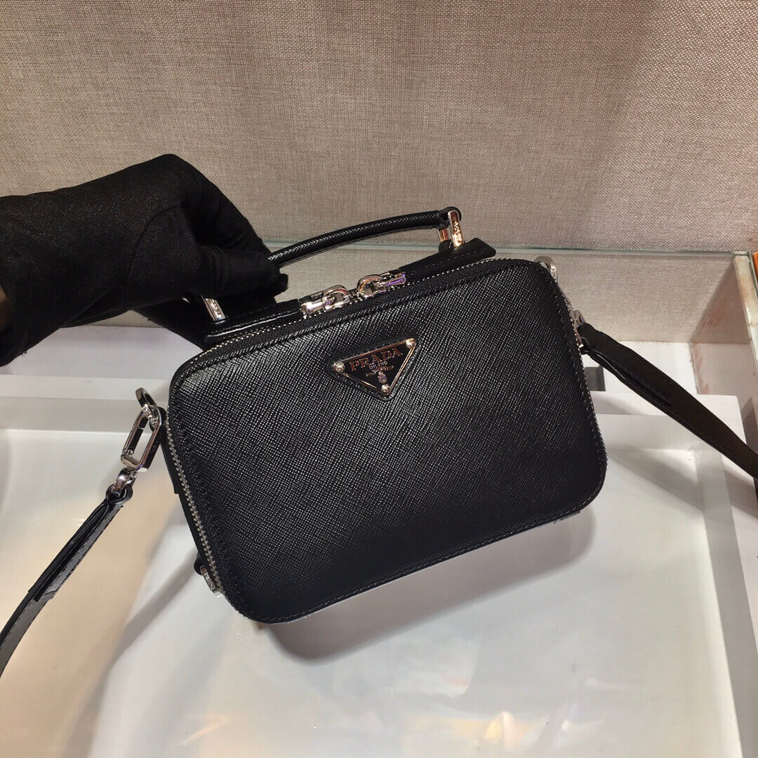 Prada Brique Saffiano Leather Cross-Body Bag 2VH070