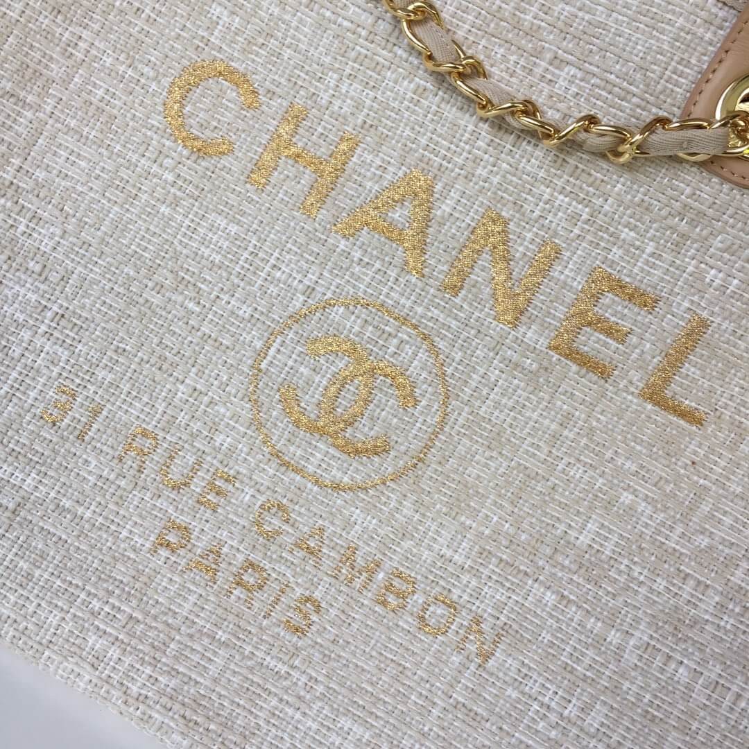 Chanel Mixed Fibers Shopping Bag A66942