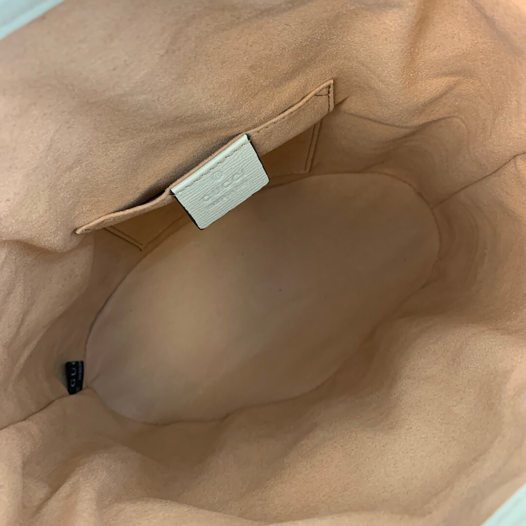 Gucci 1955 Horsebit Bucket Bag 602118 White