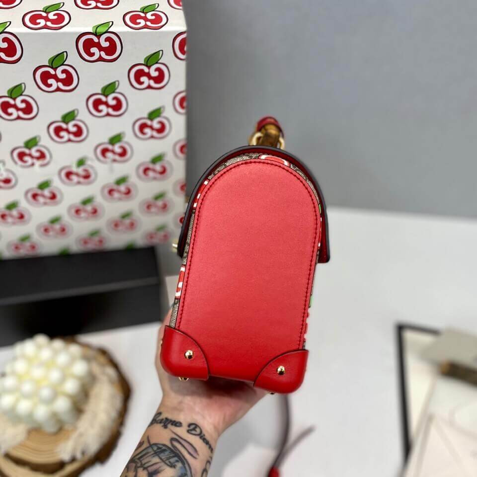 Gucci GG Apple Print Padlock Shoulder Bag 603221