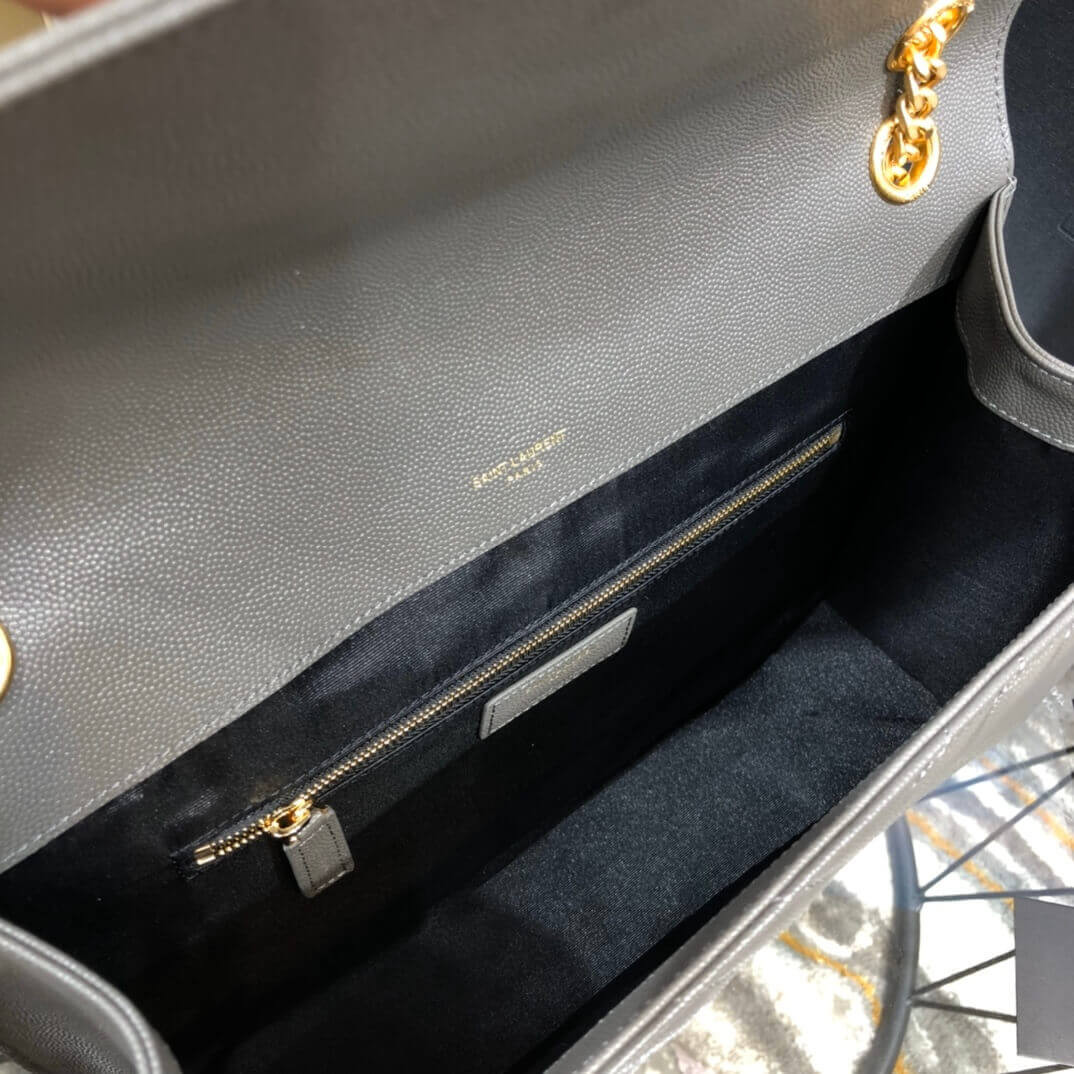 Saint Laurent Grain Leather Large Envelope Chain Bag 396910