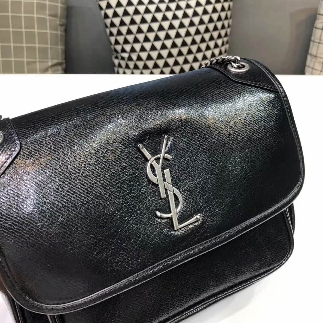 Saint Laurent Niki Baby In Metallic Leather 533039