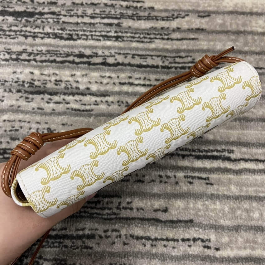 Celine Triangle Bag In Triomphe Canvas With Celine Print 195902