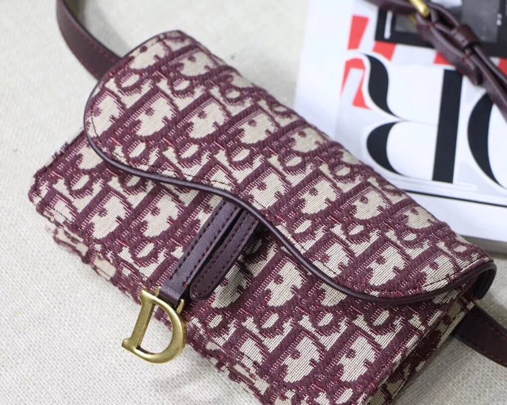 Christian Dior Oblique Saddle Belt Bag S5619