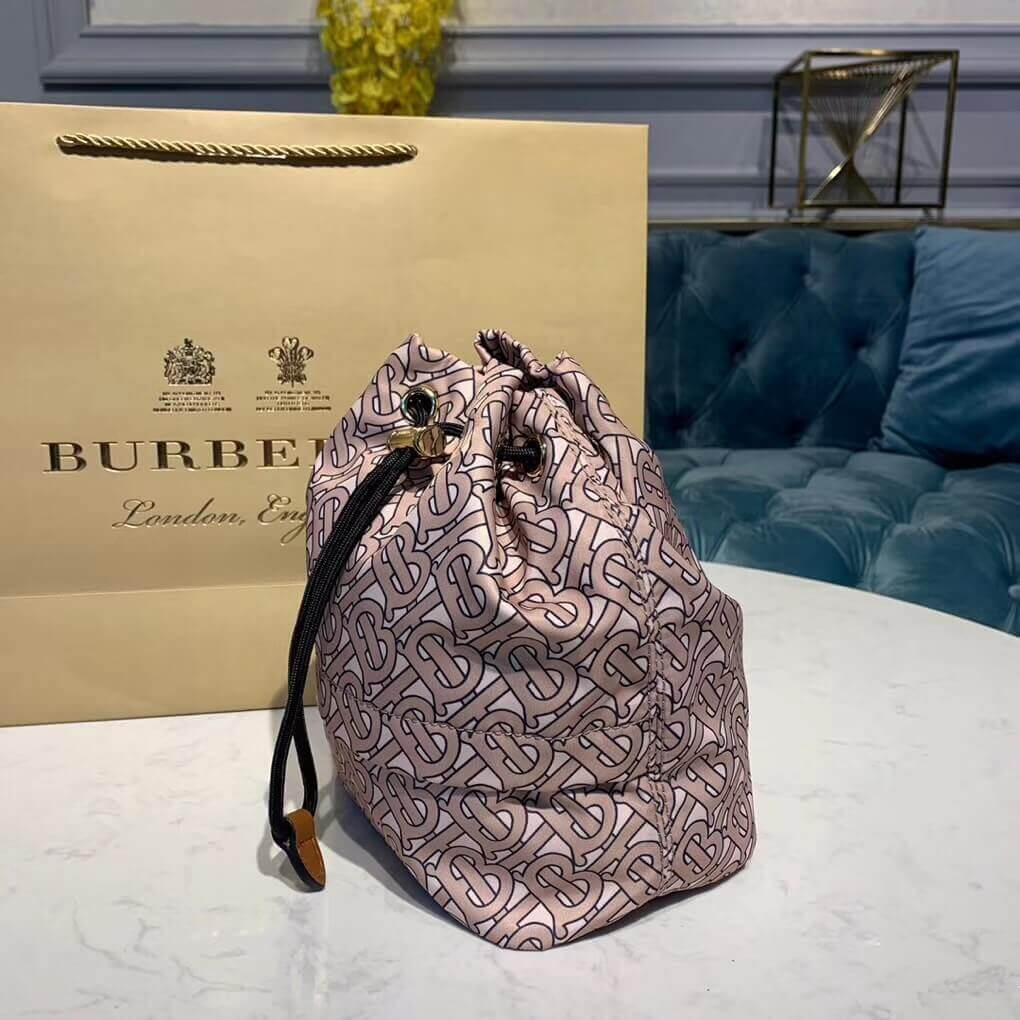 Burberry Monogram Print Nylon Drawcord Pouch 80161951