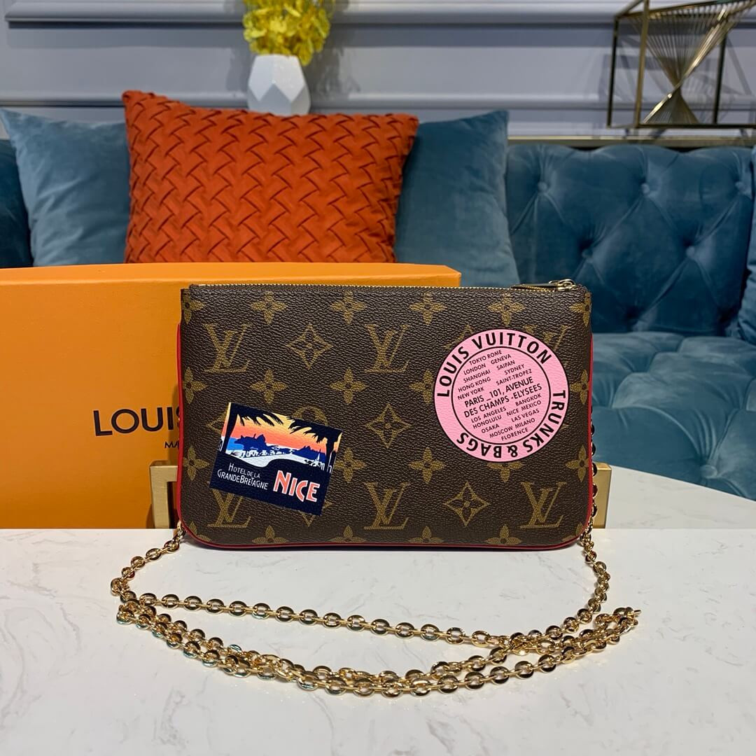 Louis Vuitton Print Double Zip Pochette M67561