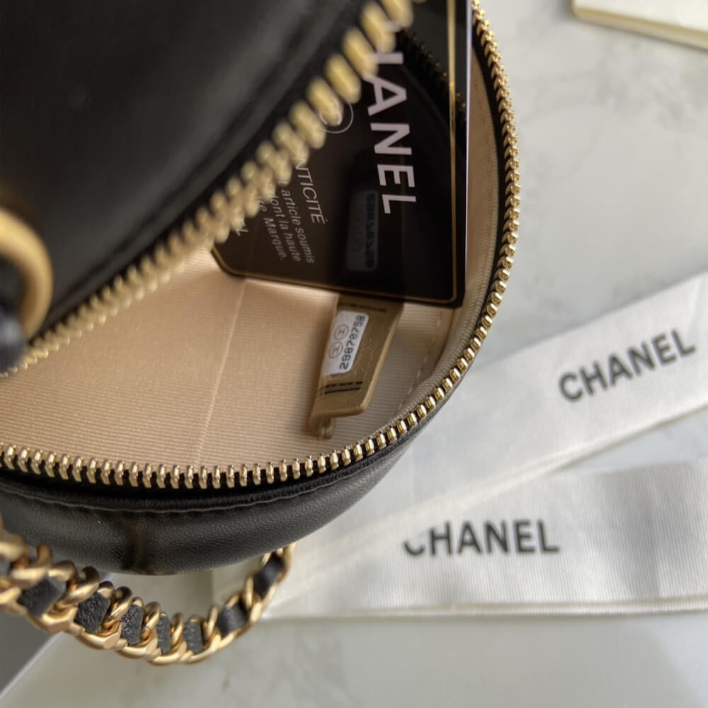 Chanel Studded CC Detail Round Bag AS1180