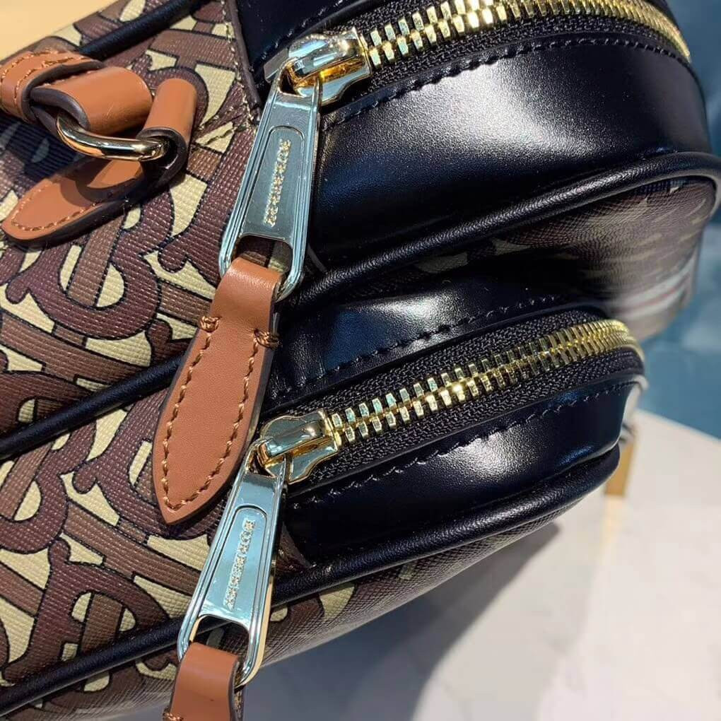 Burberry Medium Monogram Stripe E-canvas Camera Bag 80193761