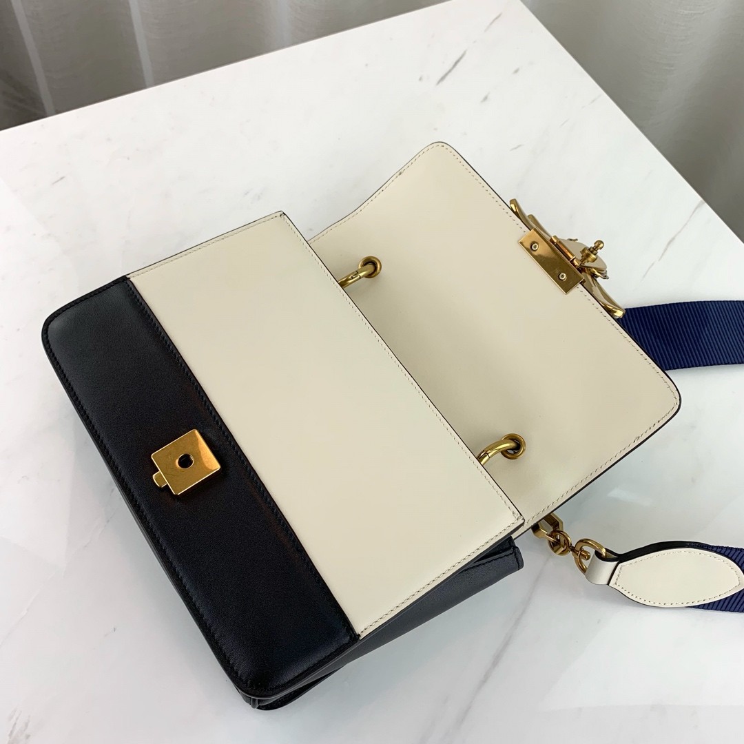 Gucci Queen Margaret Shoulder Bag 476542 Black/White