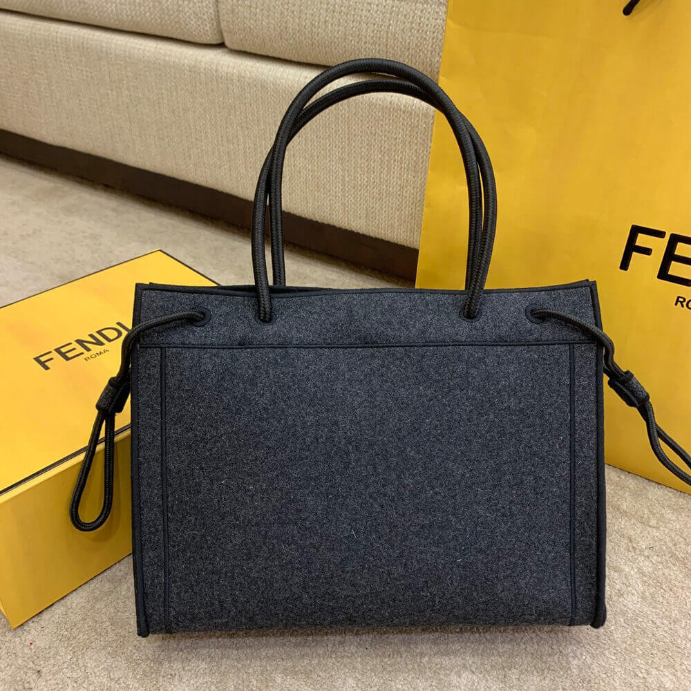 Fendi Logo Wool Shopper 8BH379
