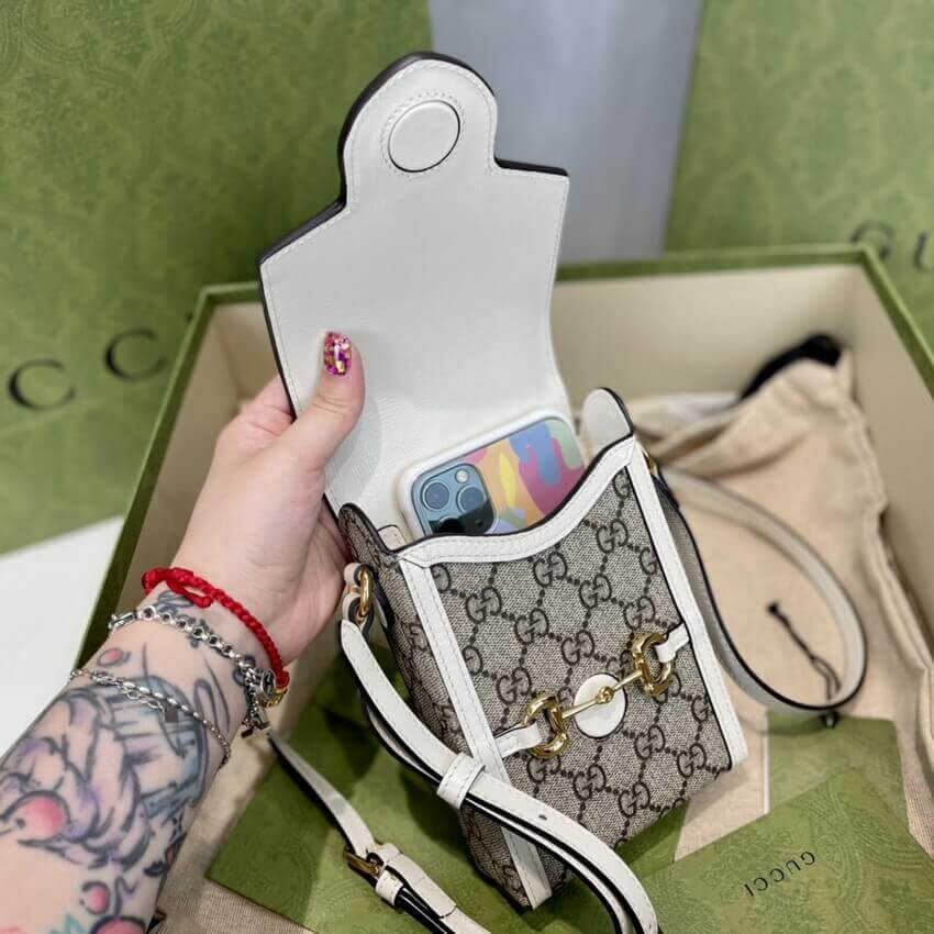 Gucci GG Supreme Horsebit 1955 Mini Bag 625615