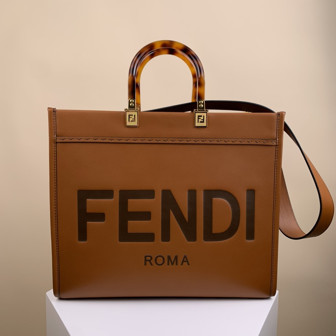 Fendi Medium Sunshine Shopper 8BH386 Brown