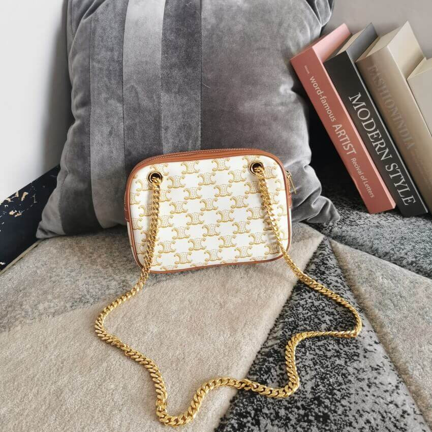 Celine Small Patapans In Triomphe Canvas and Calfskin 196252