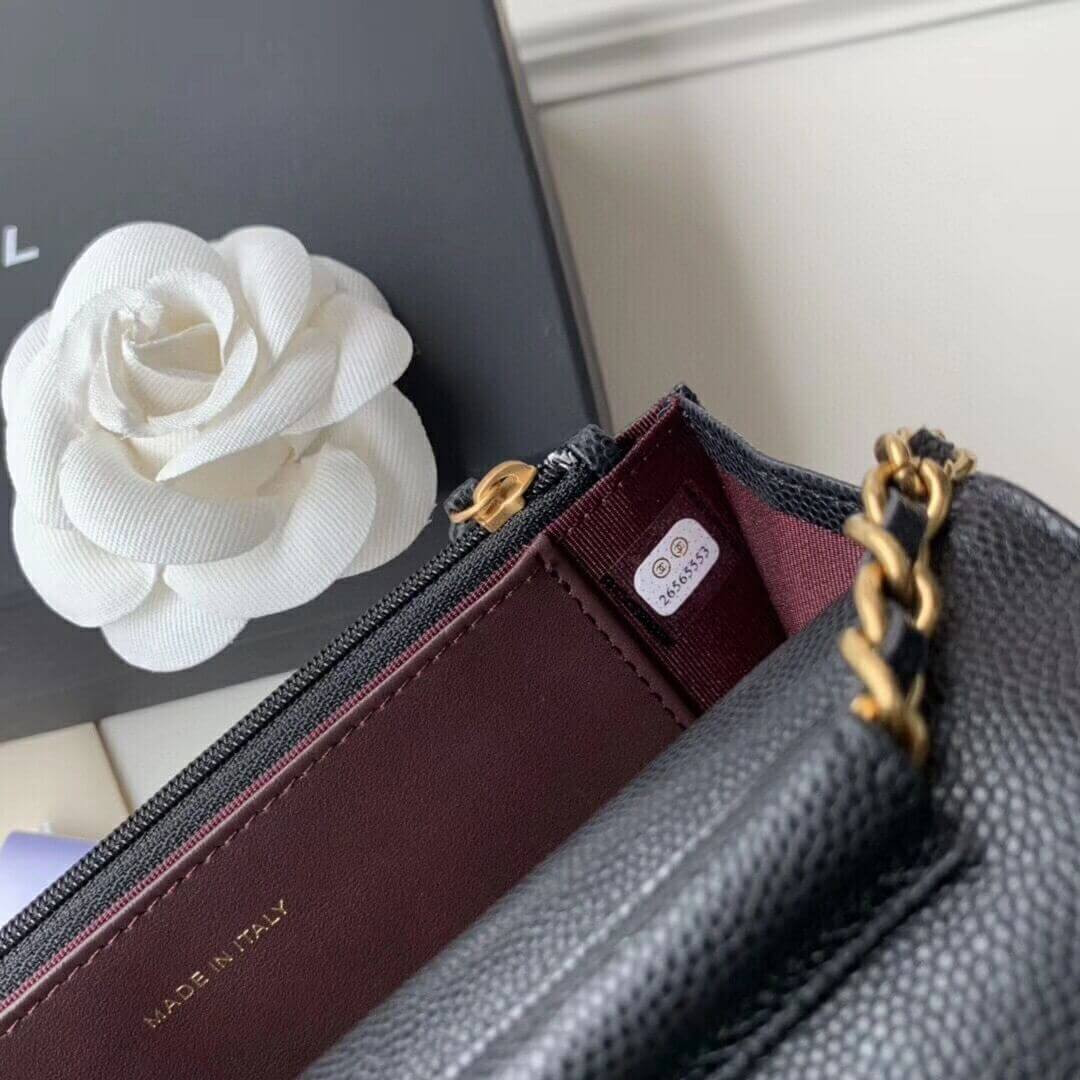 Chanel Caviar Quilted Wallet On Chain Woc A33814