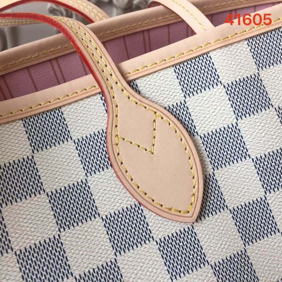 Louis Vuitton Damier Azur Canvas Neverfull MM N41605 Pink