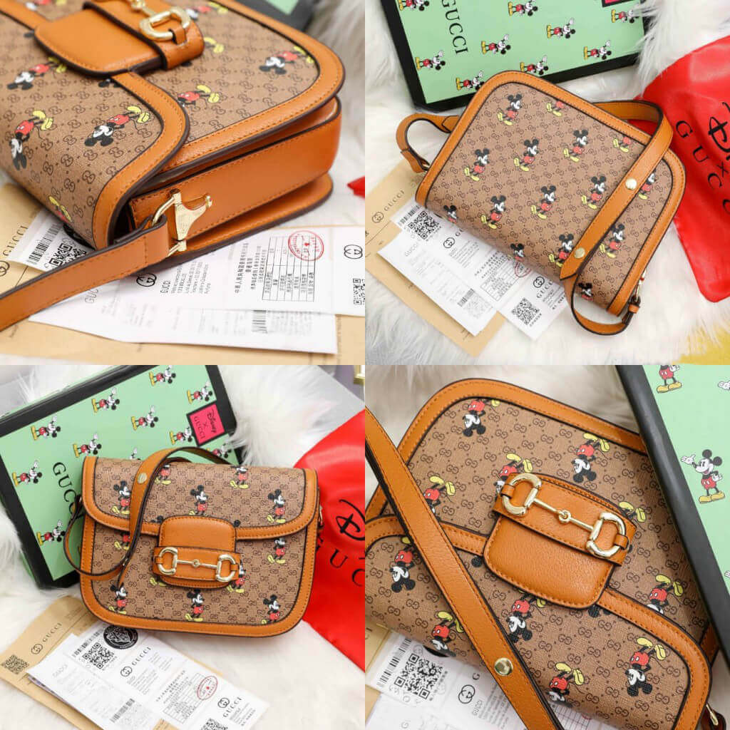 Disney x Gucci 1955 Horsebit GG Supreme Shoulder Bag 602204