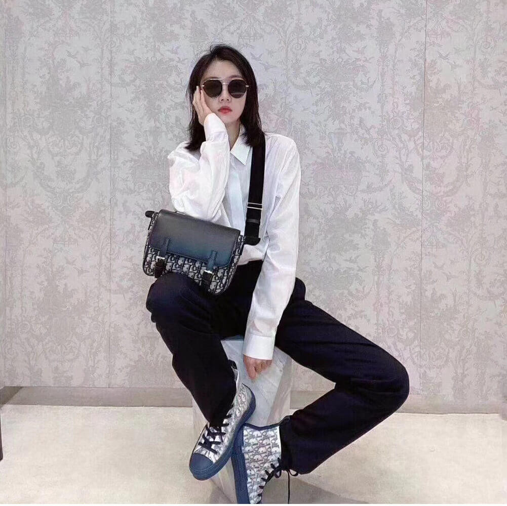 Christian Dior Oblique Canvas and Calfskin M9994