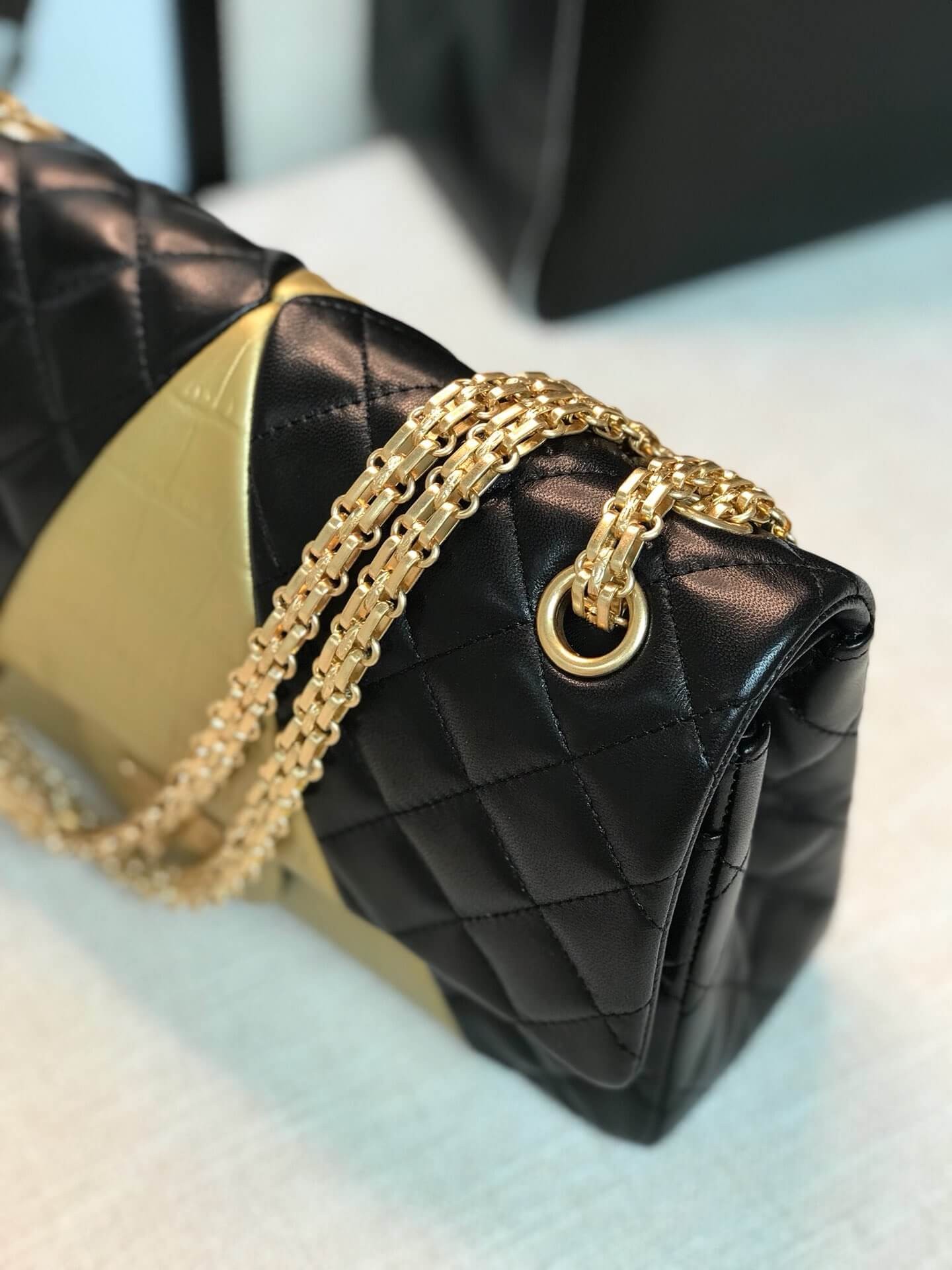 Chanel Lambskin & Crocodile Embossed 2.55 Handbag A37586