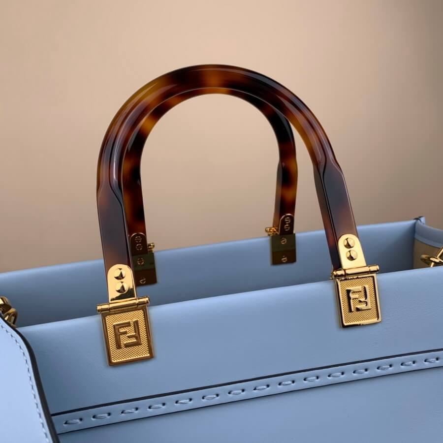Fendi Medium Sunshine Shopper 8BH386 Light Blue