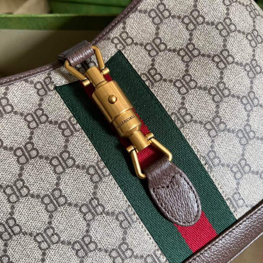 Gucci x Balenciaga Jackie 1961 Small Hobo Bag 680118 Coffee