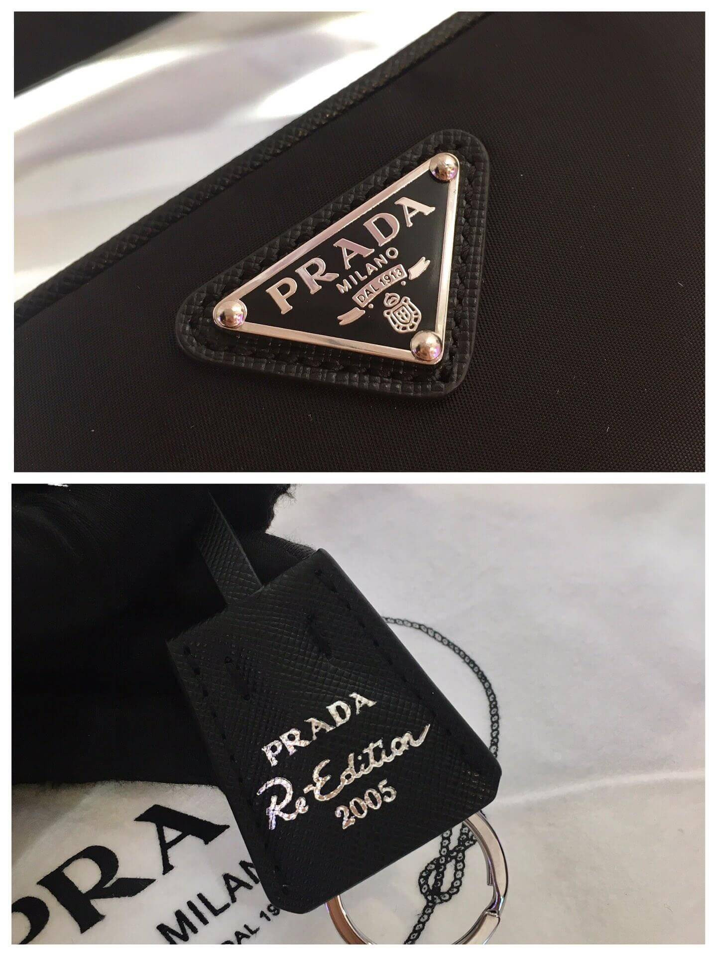 Prada Nylon and Saffiano Leather Camera Bag 1BH017