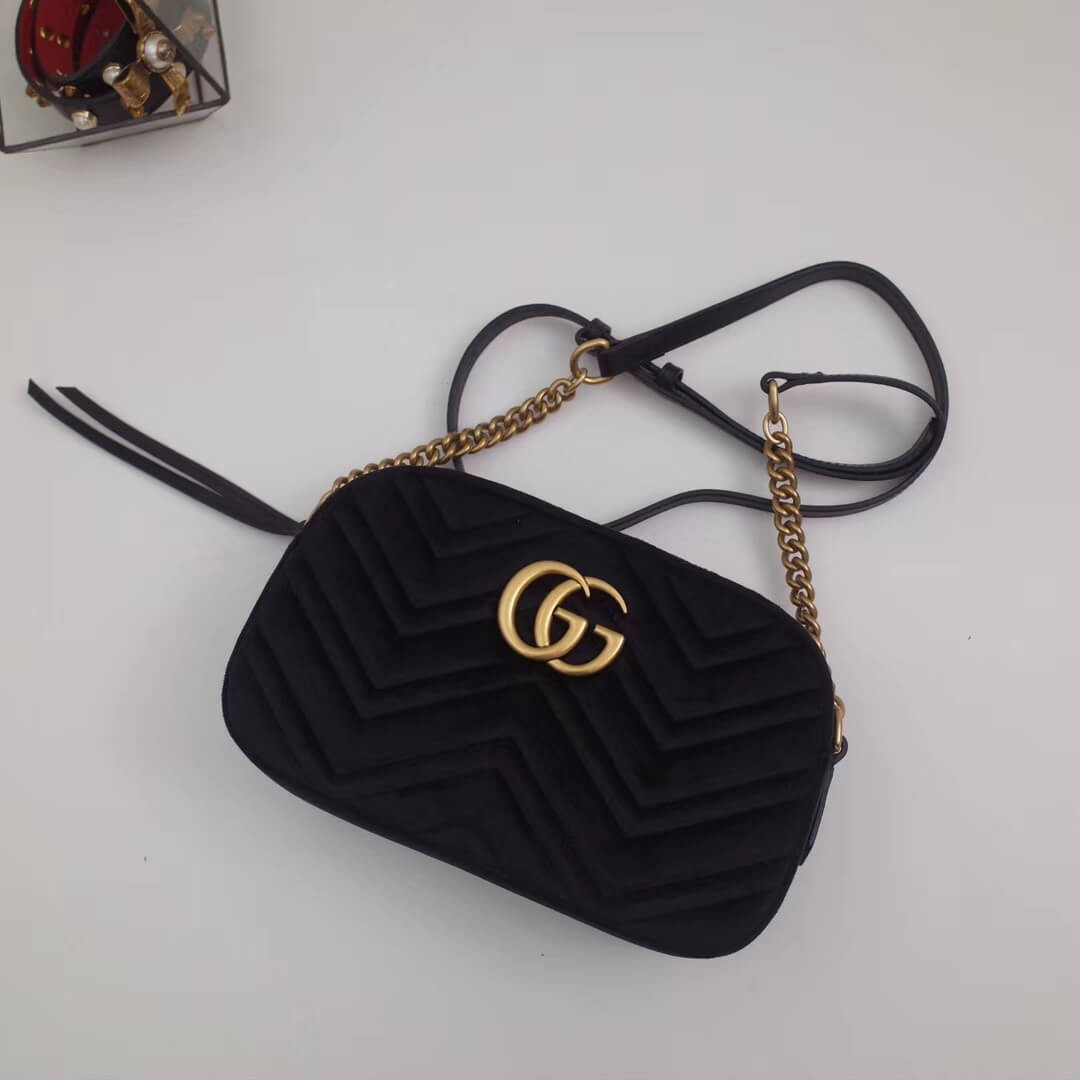 Gucci GG Marmont Velvet Small Shoulder Bag 447632