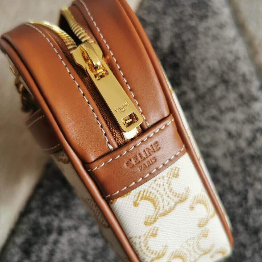 Celine Small Patapans In Triomphe Canvas and Calfskin 196252