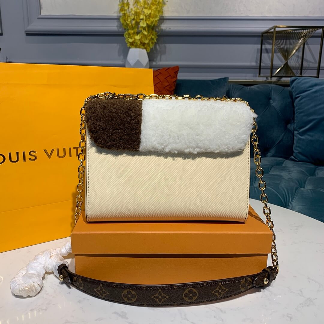 Louis Vuitton Shearling and Epi leather Twist MM M55450