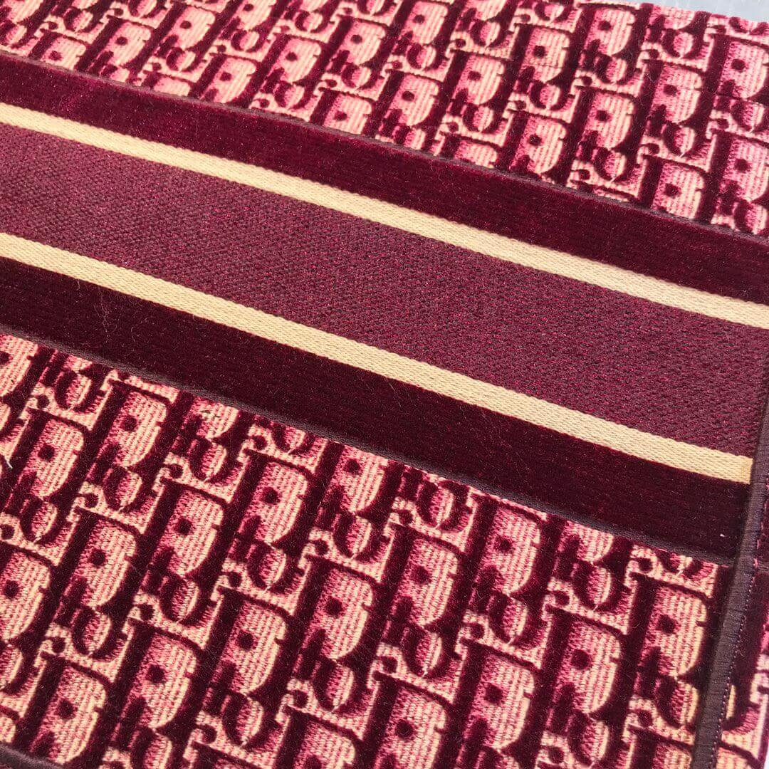 Christian Dior Small Book Tote Embossed Velvet M1296