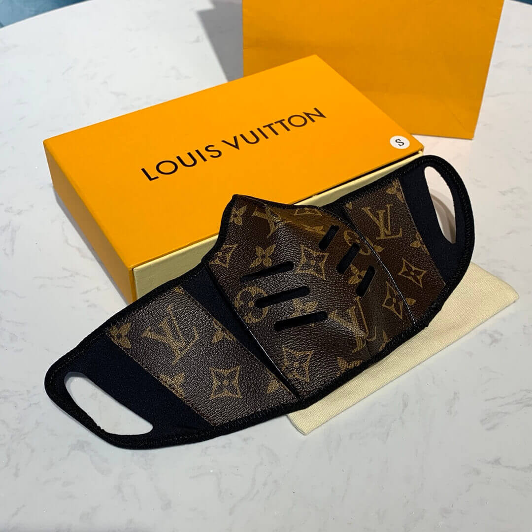 Louis Vuitton Monogram Brown Leather Face Mask
