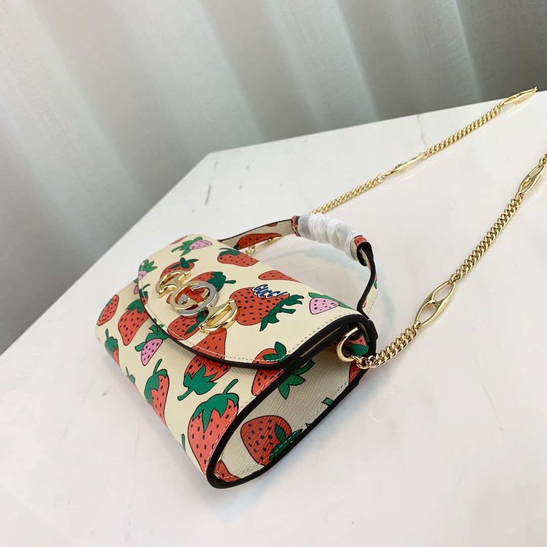 Gucci Zumi Strawberry Print Mini Bag 564718
