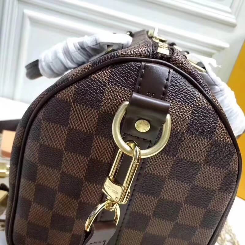 Louis Vuitton Damier Ebene Canvas Speedy Bandouliere 25 N41368