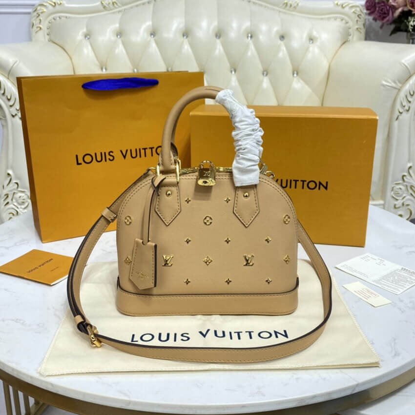 Louis Vuitton Alma BB Monogram Metal in Beige M58638