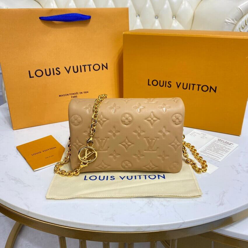 Louis Vuitton Pochette Coussin M80818 Camel Brown