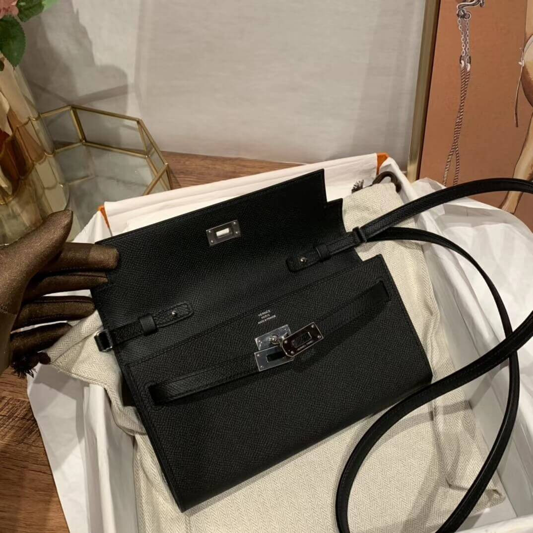 Hermes Kelly Wallet to Go Woc 499041 Black