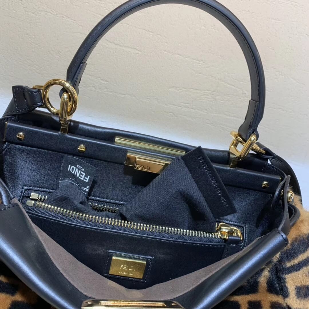 Fendi Peekaboo Iconic Medium Brown Sheepskin Bag 8BN290