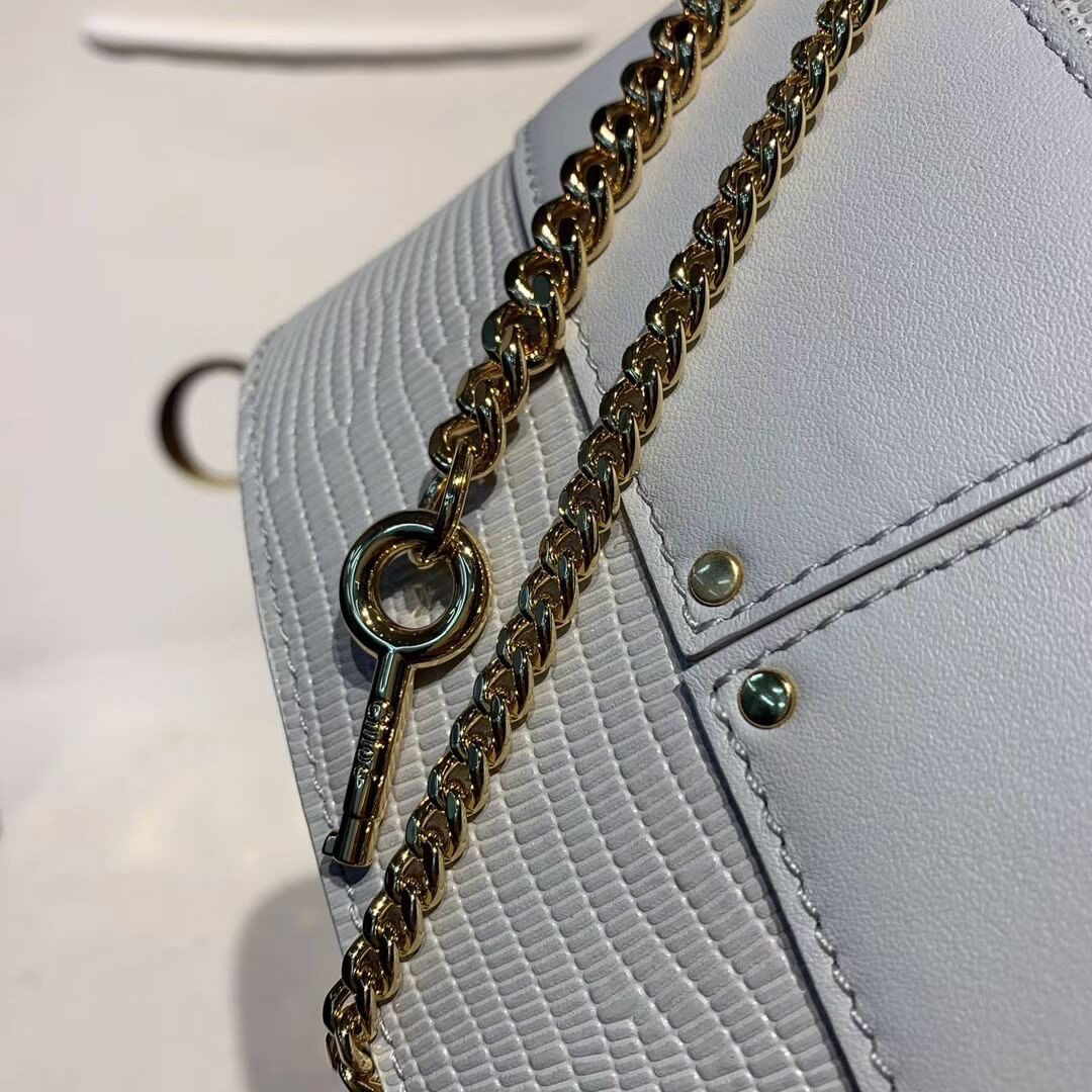 Chloe Small Aby Lock Chain Bag Embossed Lizard Effect S1220